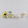 Gold persönliche Hautpflege kosmetische Creme Glas 5g Acrylverpackung mit Goldkappe